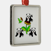 ヒマワリのパンダくま メタルオーナメント (右)
