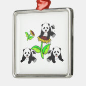 ヒマワリのパンダくま メタルオーナメント (左)