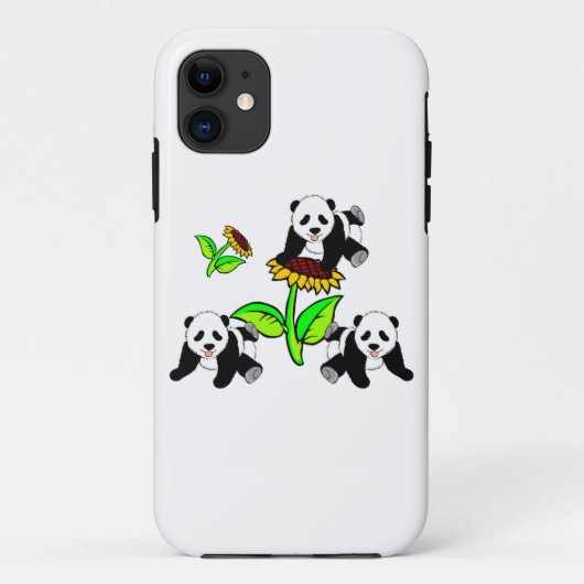 ヒマワリのパンダ Case-Mate iPhoneケース (裏面)
