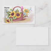 ヒマワリのビクトリア時代の人貿易カードのバスケット 名刺 (正面/裏面)