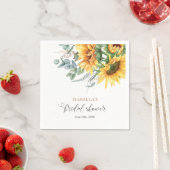 ヒマワリのブライズシャワー スタンダードカクテルナプキン (インサイチュ)