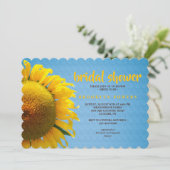 ヒマワリのブライダルシャワーの招待状 招待状 (スタンド正面)