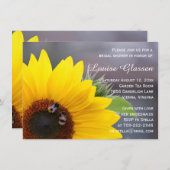 ヒマワリのブライダルシャワーの招待状 招待状 (正面/裏面)
