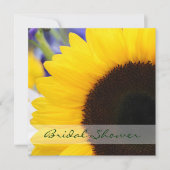 ヒマワリのブライダルシャワーの正方形 招待状 (正面)