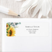 ヒマワリのブライダルシャワー ラベル (インサイチュ)