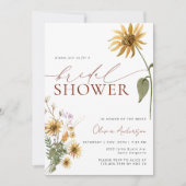 ヒマワリのブライダルシャワー 招待状 (正面)
