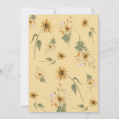 ヒマワリのブライダルシャワー 招待状 (裏面)