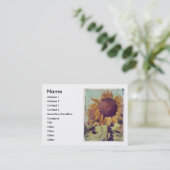 ヒマワリのプロフィールカード 名刺 (スタンド正面)