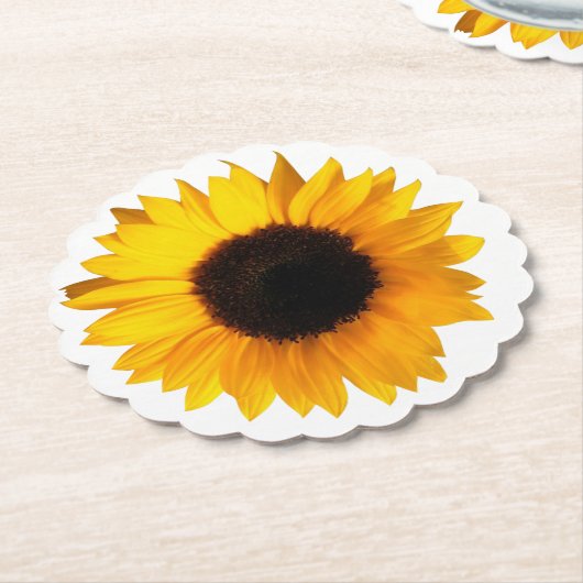 ヒマワリのペーパーコースター ペーパーコースター (アングル)