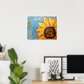 ヒマワリのポスターを恐れない ポスター (ホームオフィス)