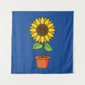 ヒマワリのポット タペストリー (正面)