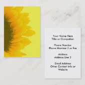 ヒマワリのマクロ写真 名刺 (正面/裏面)