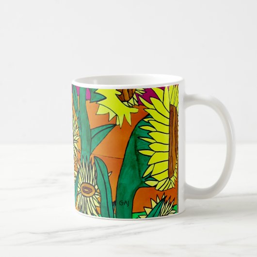 ヒマワリのマグ コーヒーマグカップ (右)
