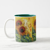 ヒマワリのマグ ツートーンマグカップ (左)