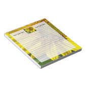 ヒマワリのミツバチ ノートパッド (アングル)