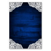 ヒマワリのメイスンジャーブルー結婚ウッドのインサートカード テーブルナンバー (裏面)