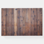 ヒマワリのメイスンジャー素朴ストリングラ結婚イト ゲストブック (裏面)