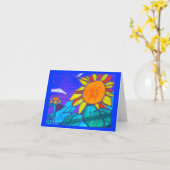 ヒマワリのメッセージカード カード (黄色い花)