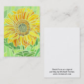 ヒマワリのモザイクACEO芸術家のトレーディングカード 名刺 (正面/裏面)