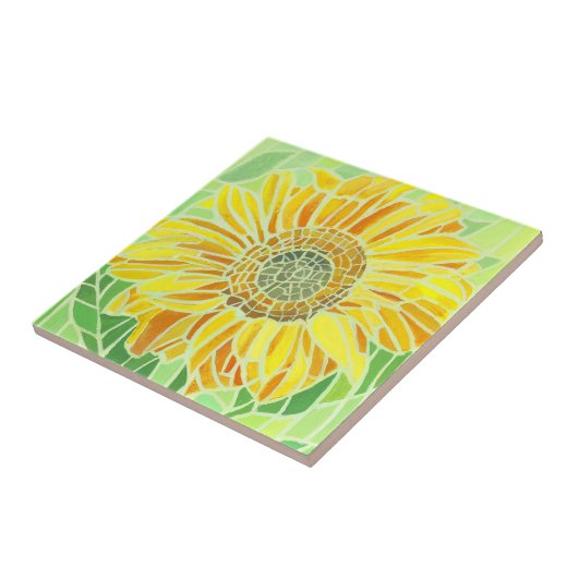 ヒマワリのモザイクTyle タイル (側面)