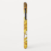 ヒマワリのモノグラムが付いている素朴な国の白い木 Case-Mate iPhoneケース (裏面/左)