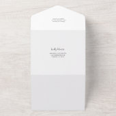 ヒマワリのユーカリ幾何学結婚脚本 オールインワン招待状 (外側)