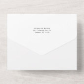 ヒマワリのユーカリ幾何学結婚脚本 オールインワン招待状 (裏面)