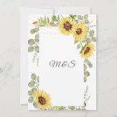 ヒマワリのユーカリ結婚ストライト 招待状 (裏面)