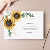 ヒマワリのユーカリ葉スのが私の花嫁カードになる 招待状