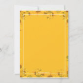 ヒマワリのリハーサルの夕食の招待状 招待状 (裏面)