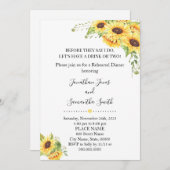 ヒマワリのリハーサルディナーをする前に 招待状 (正面/裏面)