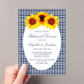 ヒマワリのリハーサルディナー アクリル招待状 (インサイチュ (ポータブル))