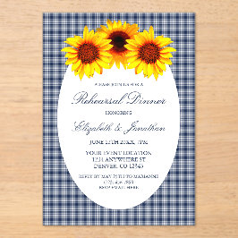 ヒマワリのリハーサルディナー アクリル招待状