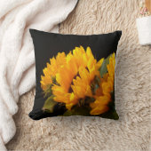 ヒマワリの三輪 クッション (ブランケット)