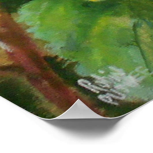 ヒマワリの上の蝶 ポスター (角)