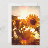 ヒマワリの保存日付カード セーブザデート (裏面)