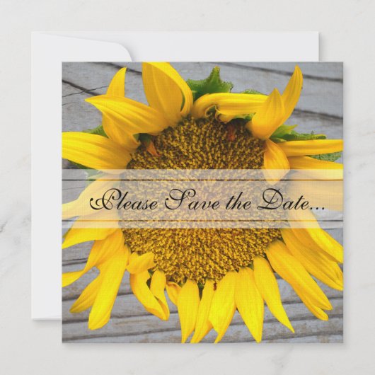 ヒマワリの保存barnwoodが付いている日付 セーブザデート (正面)