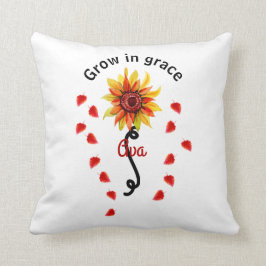 ヒマワリの個人設カスタム定引用文 クッション