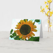 ヒマワリの写真が付いている空白のな挨拶状 カード (黄色い花)