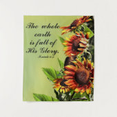 ヒマワリの写真とのアイザイアの6:3 タペストリー (正面)