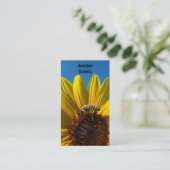 ヒマワリの写真の名刺の蜂 名刺 (スタンド正面)