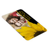 ヒマワリの写真の結婚式の保存日付の磁石 マグネット (右側)