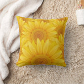 ヒマワリの分野 クッション (ブランケット)