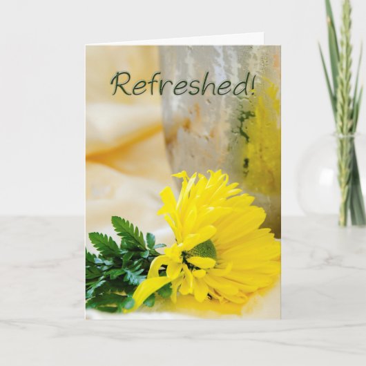 ヒマワリの勇気付けられる カード (正面)