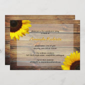 ヒマワリの卒業のパーティの招待状 招待状 (正面/裏面)