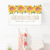 ヒマワリの卒業パーティーのお祝いの旗 横断幕 (インサイチュ)