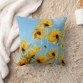 ヒマワリの印象のアクセントの装飾用クッション クッション (ブランケット)