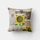 ヒマワリの古代ローマのイタリア人の枕 クッション (正面)