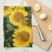 ヒマワリの台所タオル16" x 24" キッチンタオル (四つ折り)