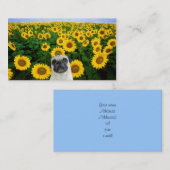 ヒマワリの名刺のパグ 名刺 (正面/裏面)